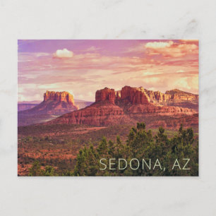 Carte postale du coucher de soleil à Sedona Arizon