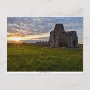Carte postale du coucher de soleil de l'abbaye de