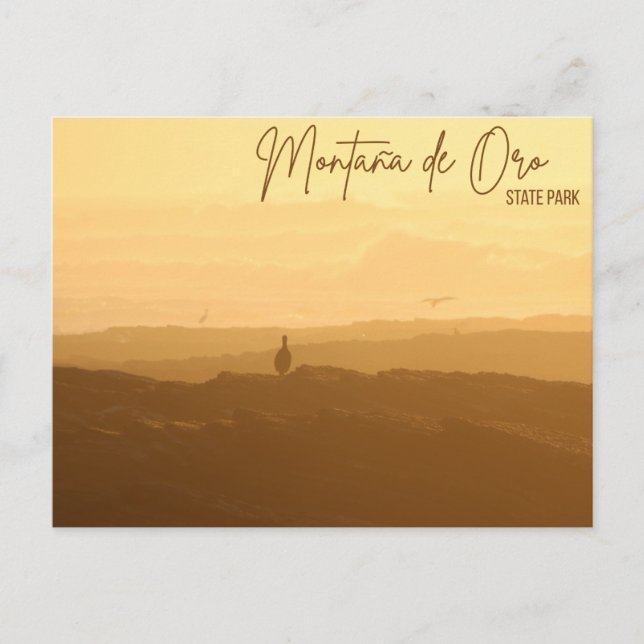 Carte postale du coucher de soleil du Montaña de O (Devant)