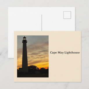 Carte postale du coucher de soleil du phare de Cap
