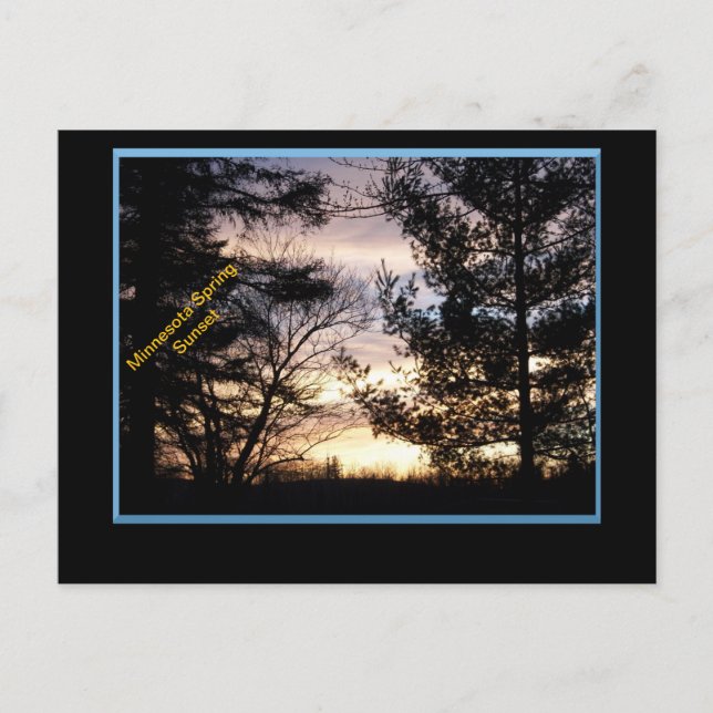 Carte postale du coucher de soleil printanier au M (Devant)