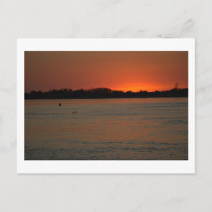 Carte postale du coucher de soleil sur l'océan
