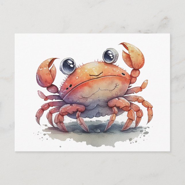 Carte postale du crabe mignon (Devant)