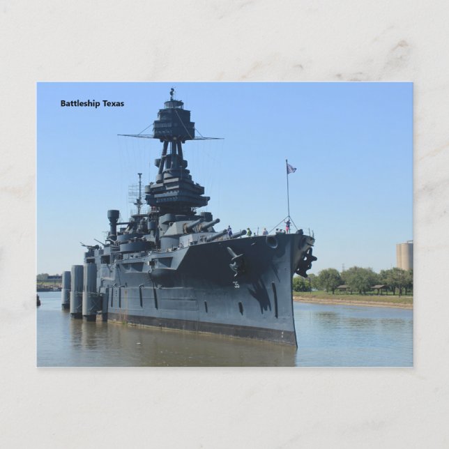 Carte postale du cuirassé Texas de l'USN (Devant)