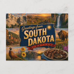 Carte postale du Dakota du Sud