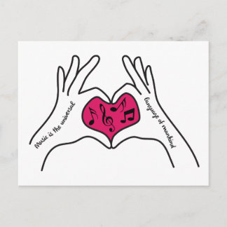 Carte postale du devis de musique