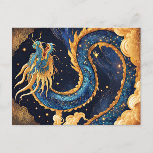 carte postale du dragon chinois