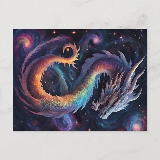 carte postale du dragon cosmique (Devant)