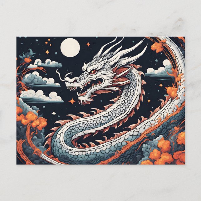 carte postale du dragon de nuit (Devant)