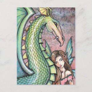 Carte postale du dragon féerique par Molly Harriso