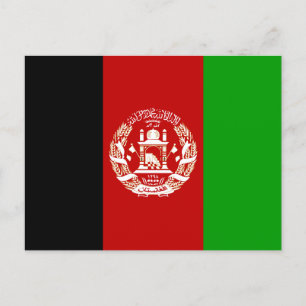 carte postale du drapeau afghan