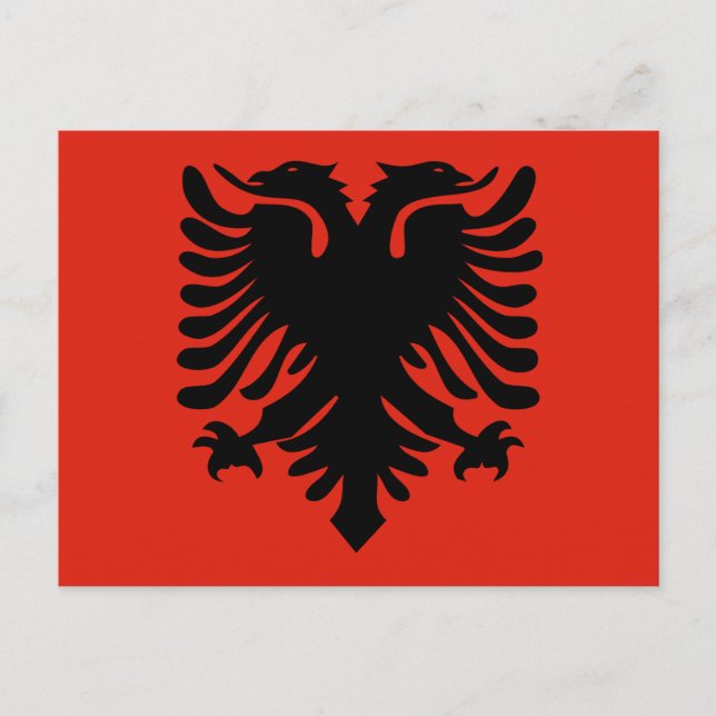 carte postale du drapeau albanais (Devant)
