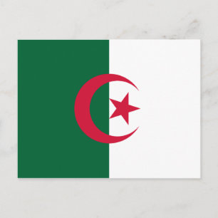 Carte postale du drapeau algérien
