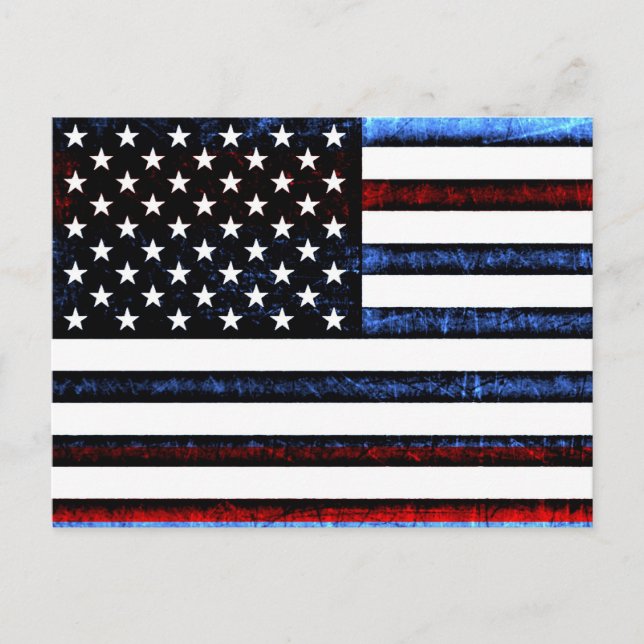 Carte postale du drapeau américain du patriotisme (Devant)