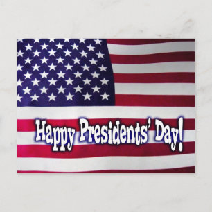 Carte postale du drapeau américain pour le jour de
