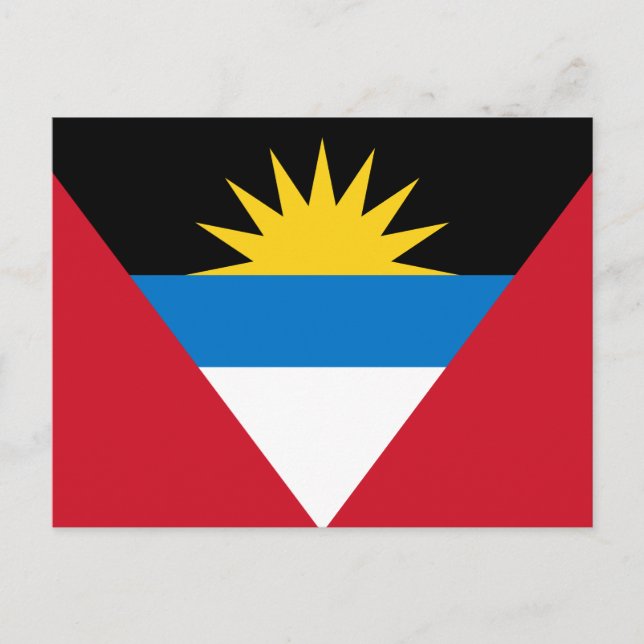 carte postale du drapeau antigua et barbuda (Devant)