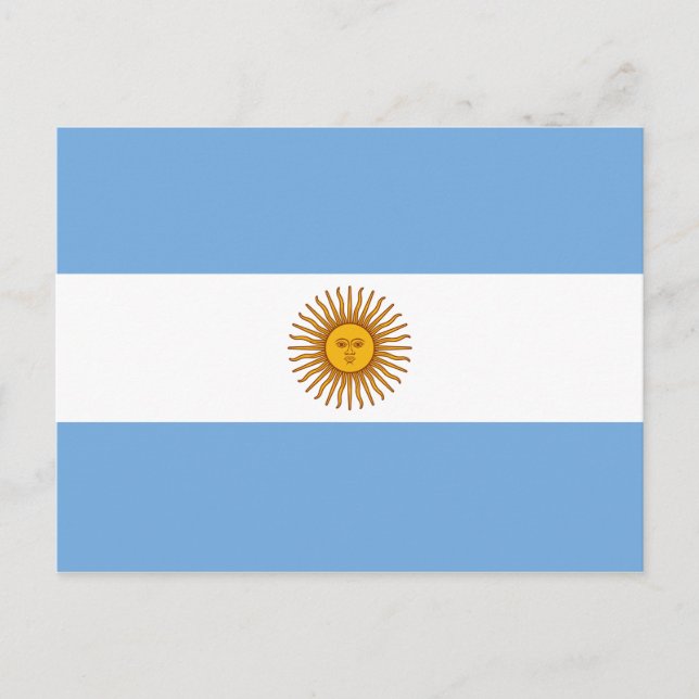 Carte postale du drapeau argentin (Devant)