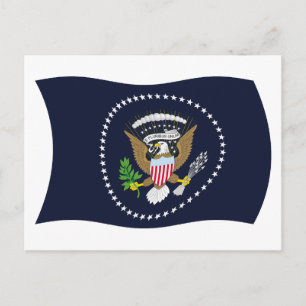 Carte postale du drapeau avec le sceau présidentie