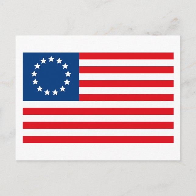 Carte postale du drapeau Betsy Ross (Devant)