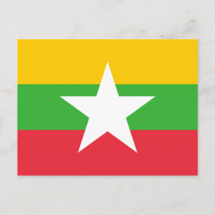 Carte postale du drapeau birman