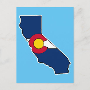 Carte postale du drapeau californien du Colorado
