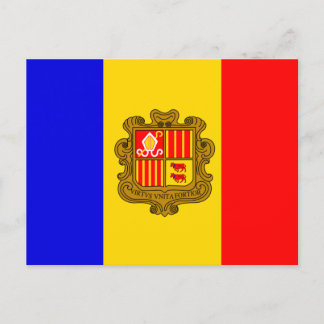 carte postale du drapeau d'andorre