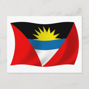 Carte postale du drapeau d'Antigua-et-Barbuda
