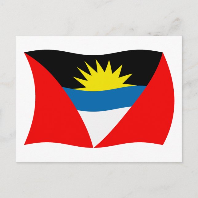 Carte postale du drapeau d'Antigua-et-Barbuda (Devant)