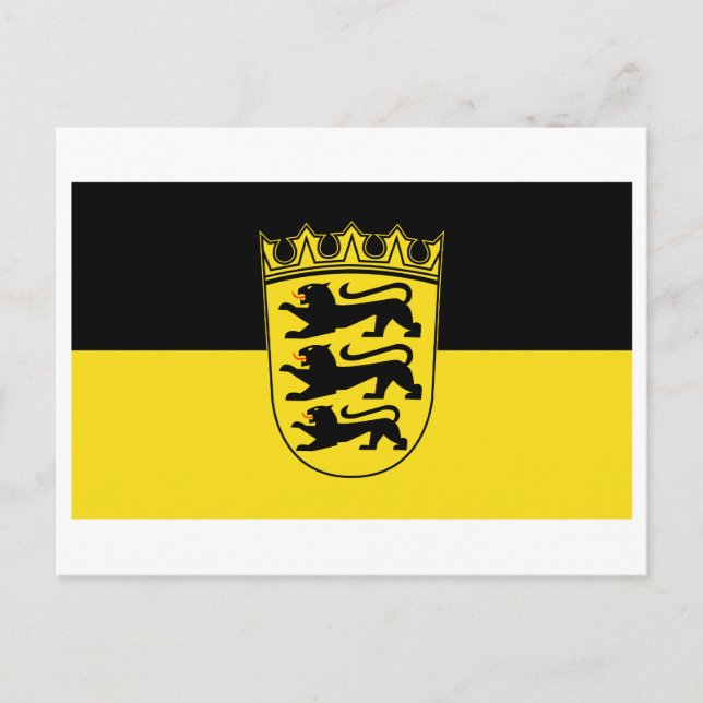 Carte postale du drapeau de Bade-Wurtemberg (Devant)