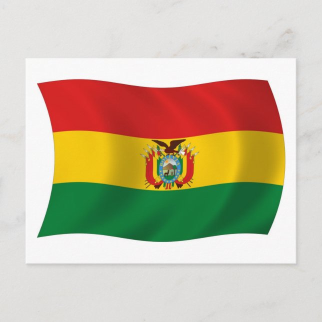 Carte postale du drapeau de Bolivie (Devant)