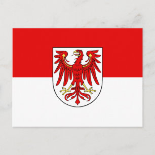 Carte postale du drapeau de Brandebourg