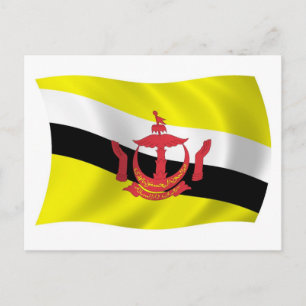 Carte postale du drapeau de Brunei
