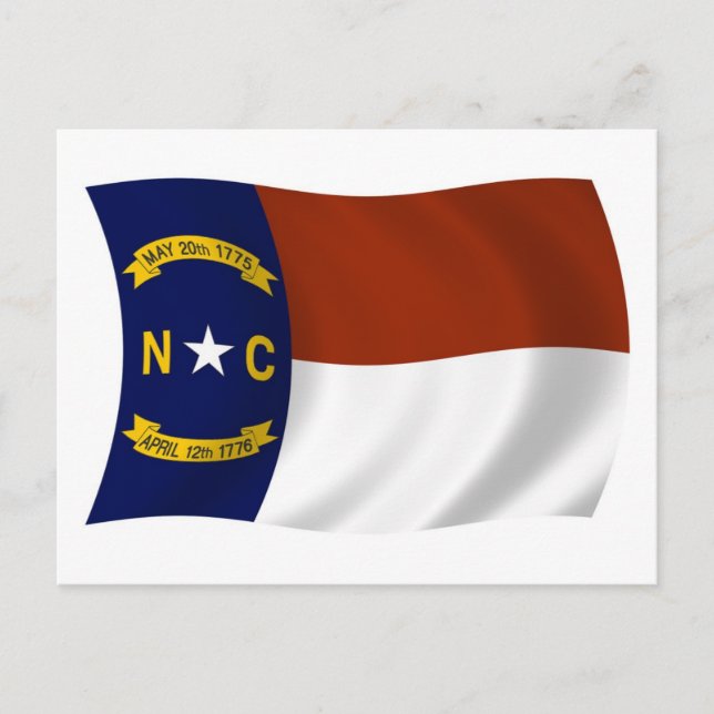 Carte postale du drapeau de Caroline du Nord (Devant)