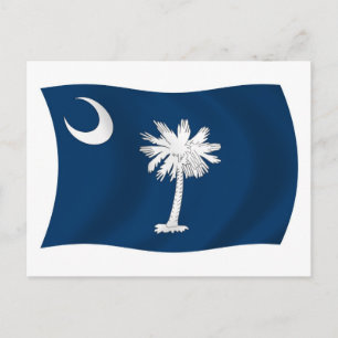Carte postale du drapeau de Caroline du Sud