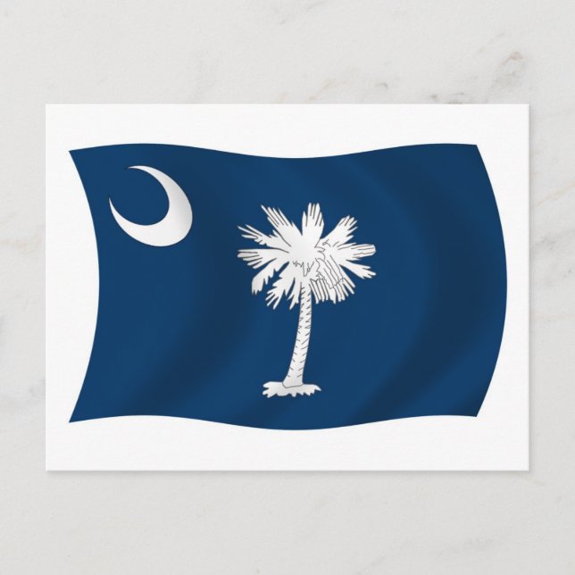 Carte postale du drapeau de Caroline du Sud (Devant)
