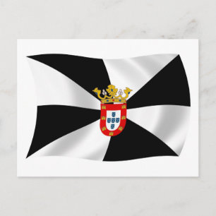 Carte postale du drapeau de Ceuta