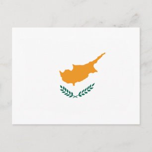 Carte postale du drapeau de Chypre
