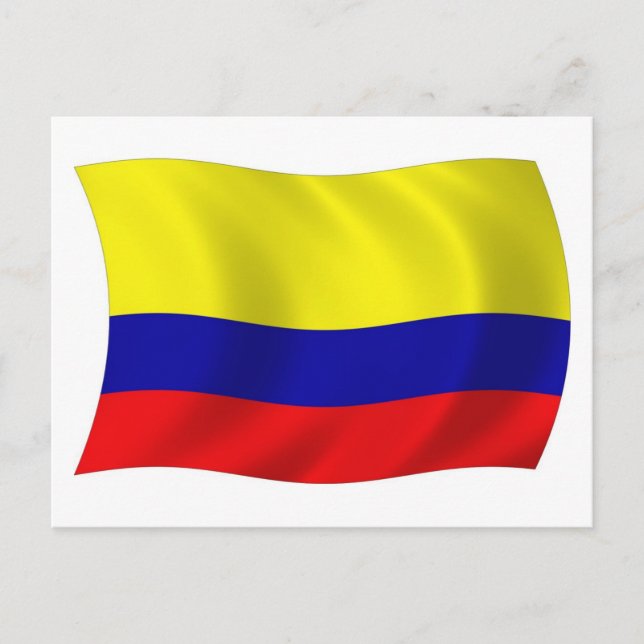 Carte postale du drapeau de Colombie (Devant)