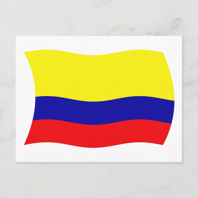 Carte postale du drapeau de Colombie (Devant)