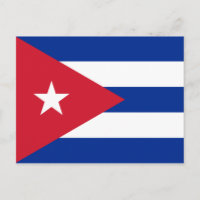 Carte postale du drapeau de Cuba
