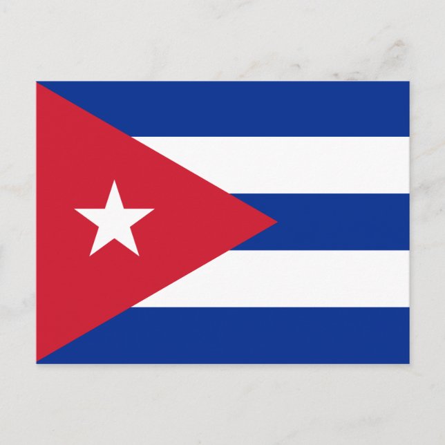 Carte postale du drapeau de Cuba (Devant)