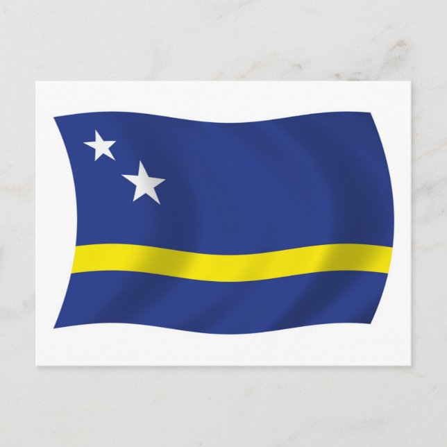 Carte postale du drapeau de Curaçao (Devant)