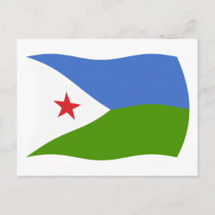 Carte postale du drapeau de Djibouti