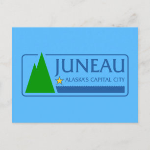 Carte postale du drapeau de Juneau, Alaska