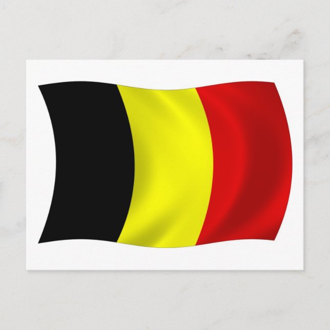 Carte postale du drapeau de la Belgique (Devant)