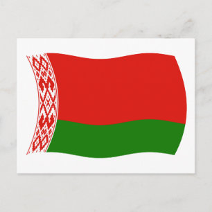 Carte postale du drapeau de la Biélorussie