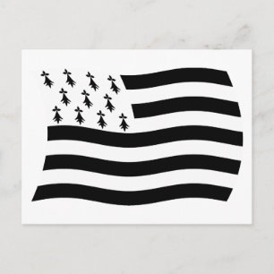 Carte postale du drapeau de la Bretagne