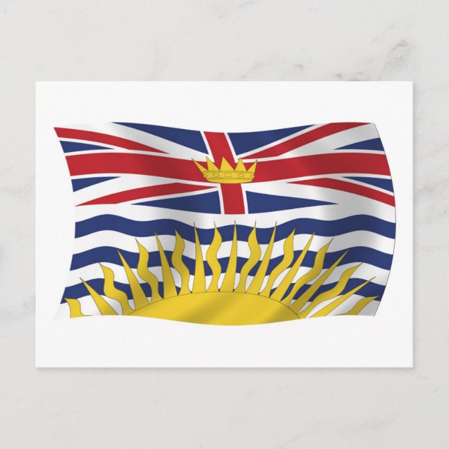 Carte postale du drapeau de la Colombie-Britanniqu (Devant)