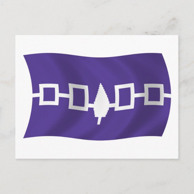 Carte postale du drapeau de la Confédération iroqu (Devant)