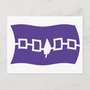 Carte postale du drapeau de la Confédération iroqu